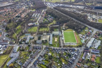 Aerial view, sports facility Welheimer Straße, Bottrop, Ruhr area, North Rhine-Westphalia, Germany,