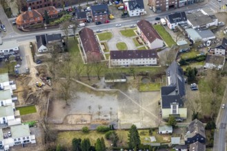 Aerial view, secondary school Welheim - secondary location, Blankenstraße, Bottrop, Ruhr area,