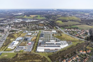 Aerial view, Ostermann Einrichtungs-Centrum Bottrop, Bottrop, Ruhr area, North Rhine-Westphalia,
