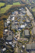 Aerial view, Movie Park Germany in the district Kirchhellen-Nord-Ost in Bottrop, Ruhr area, North
