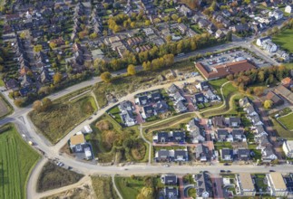 Aerial view, new development area Schultenkamp and Kirchhellener Ring in the district Kirchhellen
