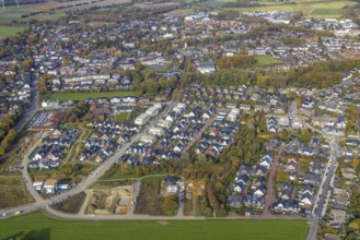 Aerial view, new development area Schultenkamp, Kirchhellener Ring in the district Kirchhellen in