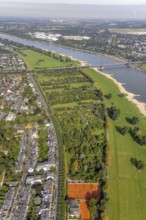 Aerial view, allotment garden association Am Pappelwäldchen am Kaiser-Friedrich-Ring und