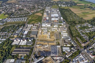 Aerial view, Areal Böhler commercial area and construction site at the VIERZIG549 residential