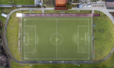 Aerial view, sports facility VfL Grafenwald, Sensenfeld, Bottrop-Kirchhellen, Ruhr area, North
