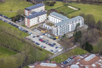 Aerial view, Am Marienhospital, Bottrop, Ruhr area, North Rhine-Westphalia, Germany, DE, Europe,
