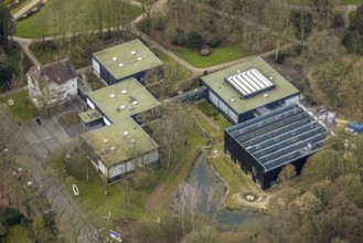 Aerial view, Museumsverein Josef Albers Museum Quadrat e.V. im Stadtgarten, construction site new