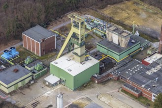 Aerial photograph, former Prosper IV shaft 9 mine, Bottrop-Kirchhellen, Ruhr area, North