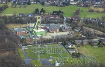 Aerial photograph, former Prosper IV shaft 9 mine, Bottrop-Kirchhellen, Ruhr area, North
