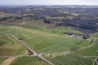 Aerial photo, Brilon Hochsauerland airfield, Zum alten Tower, EFR Brilon Landeplatz, Brilon,