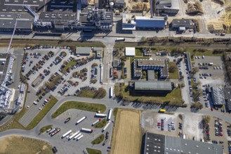 Aerial photo, Egger Holzwerkstoffe Brilon, Brilon, Sauerland, North Rhine-Westphalia, Germany, DE,
