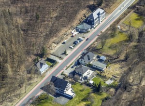 Aerial view, Schlosshotel Helax, Korbacher Straße, permanently closed, Brilon-Wald, Brilon,