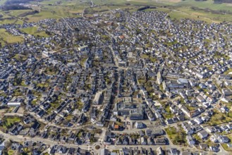 Aerial view, city centre view, Brilon, Sauerland, North Rhine-Westphalia, Germany, City, DE,