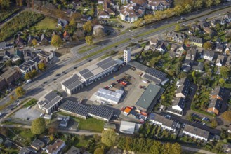 Aerial photo, Bottrop fire brigade in the north-east district of Bottrop, Ruhr area, North