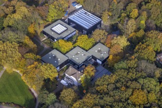 Aerial view, Josef Albers Museum Quadrat im Stadtgarten im Stadtteil Süd-West in Bottrop, Ruhr
