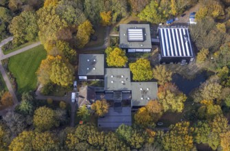 Aerial view, Josef Albers Museum Quadrat im Stadtgarten im Stadtteil Süd-West in Bottrop, Ruhr