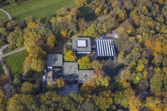 Aerial view, Josef Albers Museum Quadrat im Stadtgarten im Stadtteil Süd-West in Bottrop, Ruhr