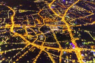 Aerial view, city, Hansa Zentrum, Berliner Platz shopping centre, south-west, Bottrop, Ruhr area,