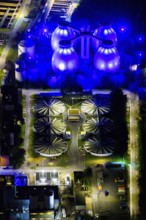 Aerial view, Emschergenossenschaft Klärwerk Bottrop, Welheim, Bottrop, Ruhr area, North