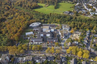 Aerial view, Knappschaftskrankenhaus Bottrop and Reha-Zentrum Prosper as well as Kindergarten