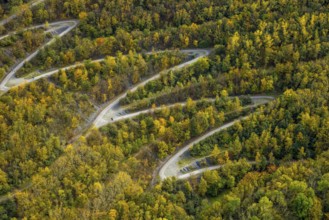 Aerial view, serpentine path to the tetrahedron on the Beckstraße spoil tip in the Batenbrock-Nord