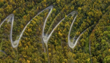 Aerial view, serpentine path to the tetrahedron on the Beckstraße spoil tip in the Batenbrock-Nord