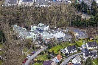 Aerial view, senior citizens' home Klostereichen, Hüsten, Arnsberg, Sauerland, North