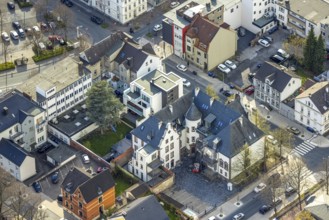 Aerial view, city office Neheim Schwester-Aicharda-Straße, Arnsberg, Sauerland, North