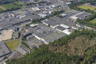 Aerial view, industrial estate Westring, META-Regalbau, company premises Fritz Streiter,