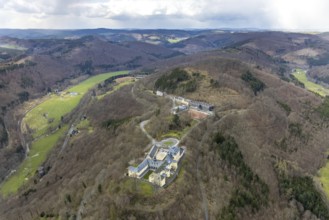 Aerial view, Schloss Wittgenstein, boarding school for girls and boys with state-recognised grammar