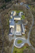 Aerial view, Wittgenstein Castle, Wittgenstein-Kunst, Bad Laasphe, Siegerland, North