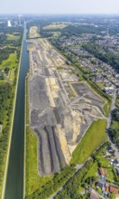 Aerial view, construction site for planned urban quarter Wasserstadt Aden on the site of the former