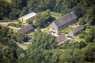 Aerial photograph, Biological Station Kreis Unna Dortmund with guest house in the Heil district,
