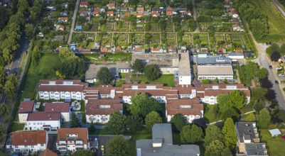 Aerial view of the AWO retirement home Hermann-Görlitz-Seniorenzentrum, Bergkamen, Ruhr area, North