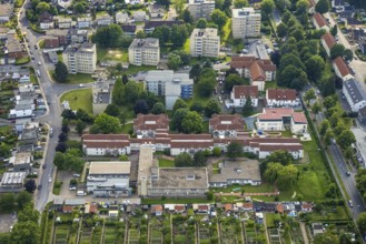 Aerial view of the AWO retirement home Hermann-Görlitz-Seniorenzentrum, Bergkamen, Ruhr area, North