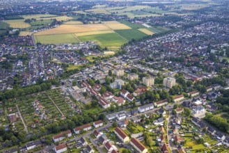 Aerial view of the AWO retirement home Hermann-Görlitz-Seniorenzentrum, Bergkamen, Ruhr area, North
