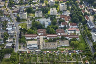 Aerial view of the AWO retirement home Hermann-Görlitz-Seniorenzentrum, Bergkamen, Ruhr area, North