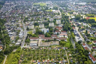 Aerial view of the AWO retirement home Hermann-Görlitz-Seniorenzentrum, Bergkamen, Ruhr area, North