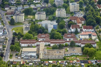 Aerial view of the AWO retirement home Hermann-Görlitz-Seniorenzentrum, Bergkamen, Ruhr area, North