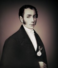 Portrait of Joseph Ritter von Fraunhofer, 1787 – 1826, German physicist and optical lens