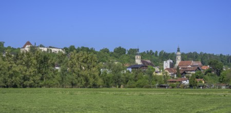 View of the village, Tittmoning, Bavaria, Germany