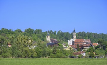View of the village, Tittmoning, Bavaria, Germany