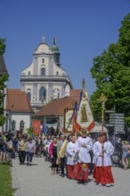 Procession on 1 May from the Papal Basilica of St. Anna, Altötting, Bavaria, Germany