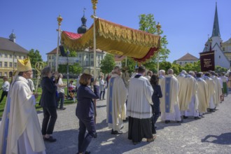 Procession on 1 May to the Chapel of Mercy, Altötting, Bavaria, Germany