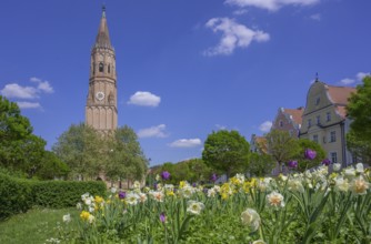St Jodok's Park and Church, Landshut, Bavaria, Germany