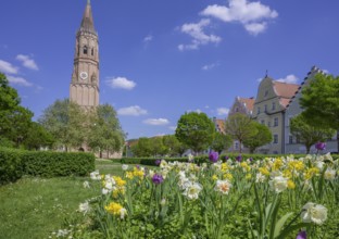 St Jodok's Park and Church, Landshut, Bavaria, Germany