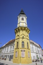 Town hall tower on the main square, Bad Radkersburg, Styria, Austria