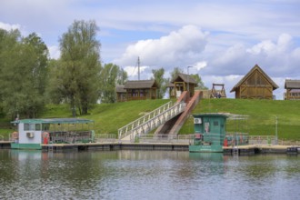 Boat landing stage in Kopacki Rit nature park Park, Kopacevo, Osijek-Baranja County, Croatia