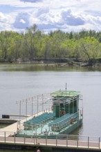 Boat landing stage in Kopacki Rit nature park Park, Kopacevo, Osijek-Baranja County, Croatia