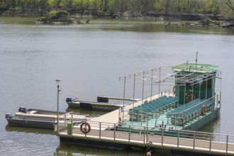 Boat landing stage in Kopacki Rit nature park Park, Kopacevo, Osijek-Baranja County, Croatia